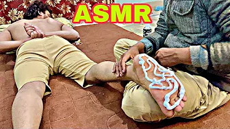 ASMR : FEET CARE SESSION WITH FOAM : Tickle Sensation