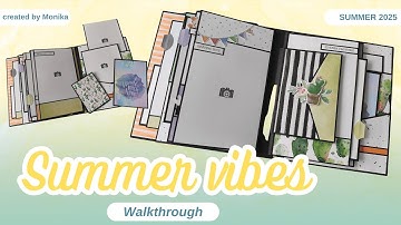 Summer Vibes 🌞| Scrapbook Mini Album Walkthrough | With FREE Tutorial | Summer project 2025
