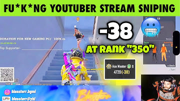 🥶OMG GOT “-38” AT RANK ‘351’ SOLO CONQUEROR. 🤬CH**DU YOUTUBER STREAM SNIPING.