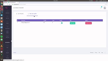Sub-Reseller Menu Options