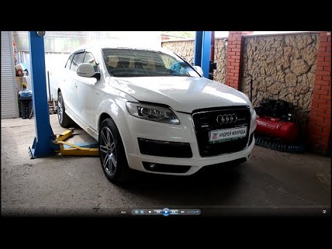 Замена прокладок теплообменника двигателя на АУДИ Q7 2008 AUDI Q7 3,0 дизель 1часть