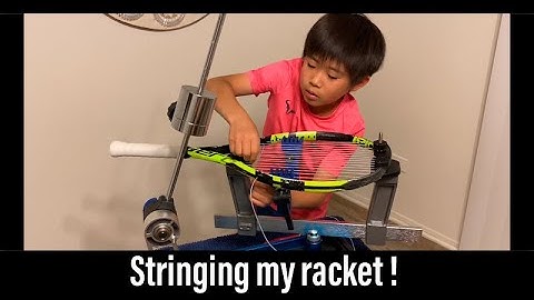 Stringing my Tennis Racket using Gamma X-2 Stringing Machine/ Gamma X-2 ストリングマシーンを使ってテニスのガット張りに挑戦