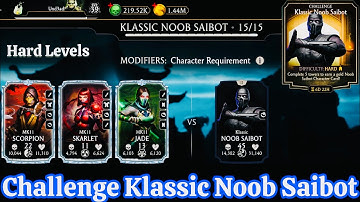 Klassic Noob Saibot Challenge Hard Difficulty Walkthrough + Rewards MK Mobile
