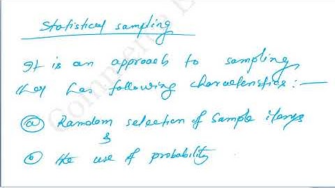 Statistical Sampling & Non statistical  sampling