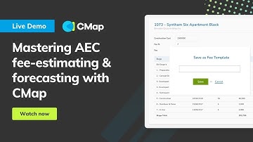 Product Demo: Mastering AEC Fee Estimating & Forecasting with CMap