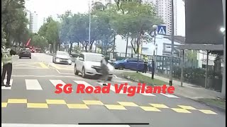 16apr2024 bukit view secondary school driver .ignored traffic warden & hit student at zebra crossing