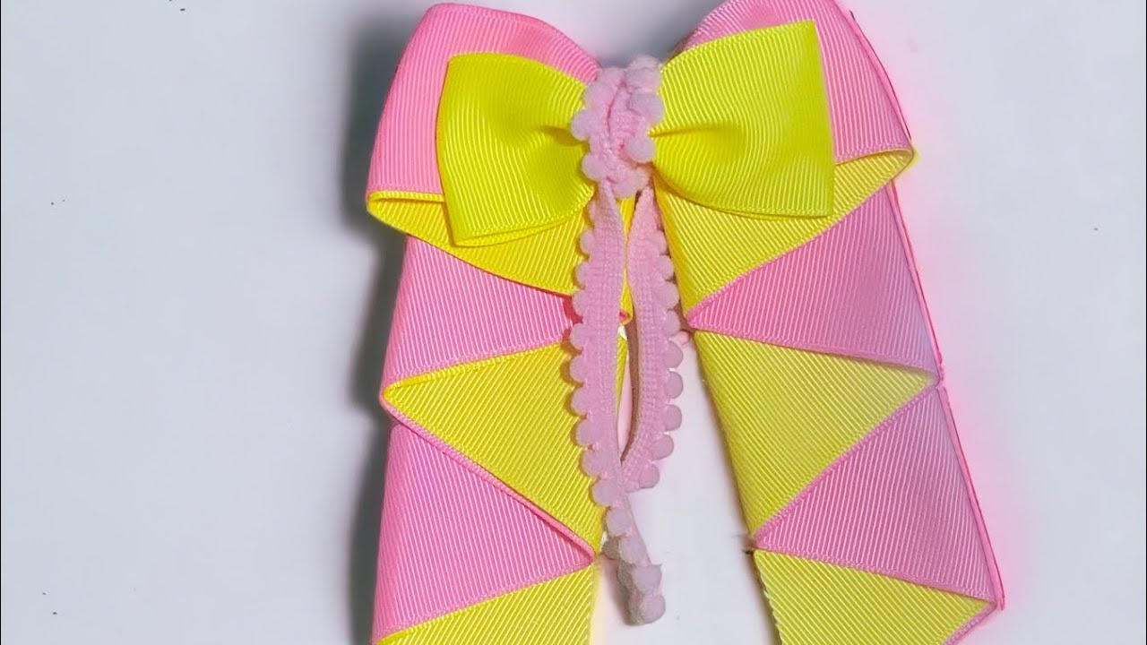 El famoso moño zigzag con la técnica tortuguita , 1 sola tira 🎀