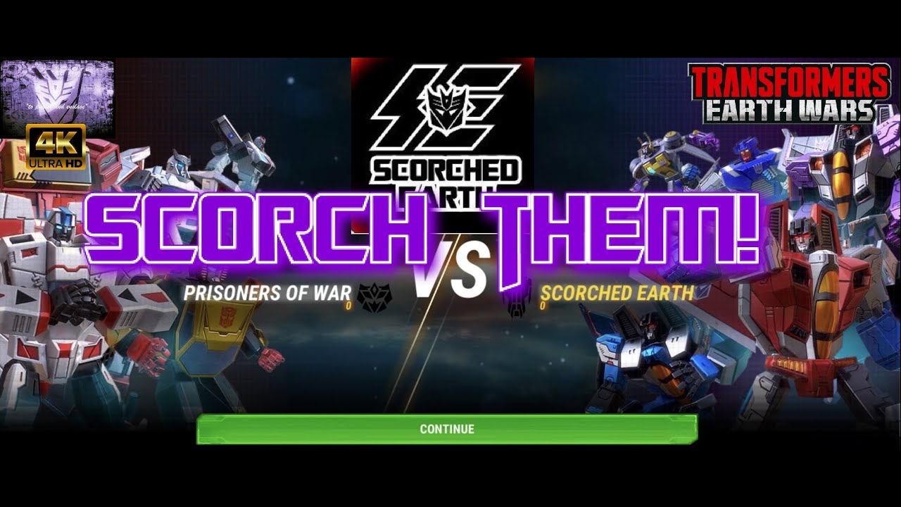Scorch Them!- Top War SE vs POW New Buffs- Transformers Earth Wars- TFEW 4K UHD 