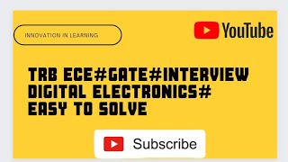 TRB ECE#GATE#Interview question answer#Digital Electronics
