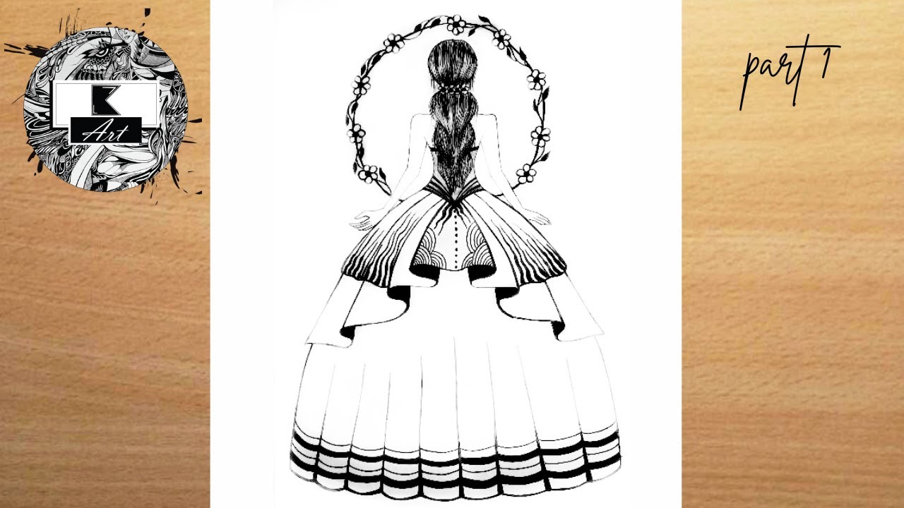 A Girl with  circle Frame -Drawing easy || Pencil sketch for beginner || Girl drawing || part 1