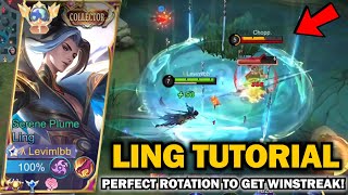 LING PERFECT ROTATION TO GET WINSTREAK IN MYTHIC HIGH RANK (MUST WATCH)!! - MLBB