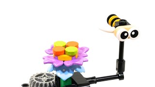 Flower and Bee with a coaxial universal joint : LEGO Technic