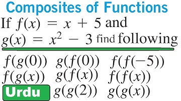 How to solve composite function || Composition of function || Thomas Calculus exercise 1.2 || Urdu