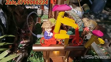 Tiểu cảnh ống nhựa, đẹp và độc,xe đạp quay giếng giã gạo bộ gõ nhạc,so beautiful