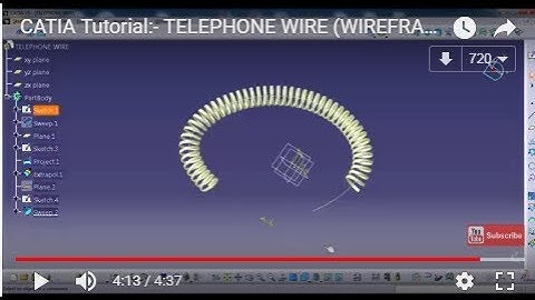 CATIA Tutorial:- TELEPHONE WIRE (WIREFRAME AND SURFACE DESIGN)( ANSYS FEA PROE 3DSMAX CREO )
