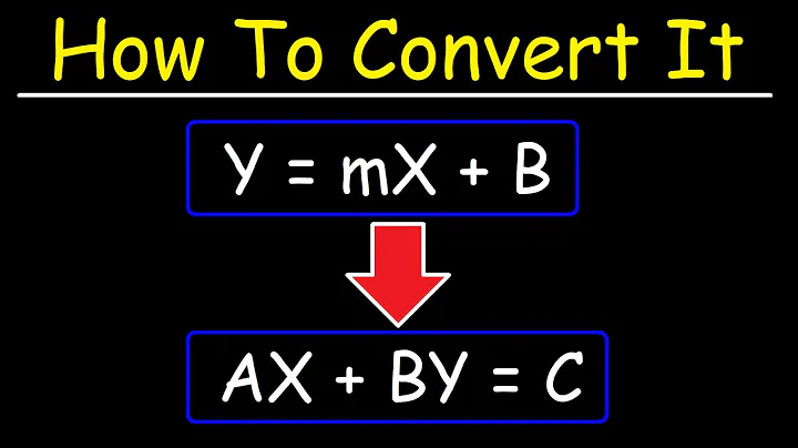 How To Convert From Slope Intercept Form to Standard Form | Algebra
