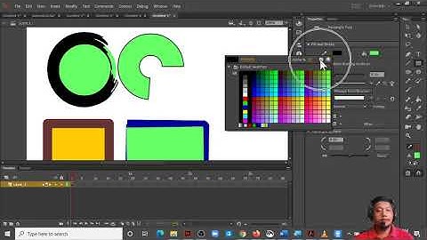 Adobe Animate CC Tutorial: rectangle, oval and Selection tools