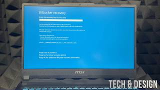 MSI Gaming Laptop BitLocker Recovery Error Fix