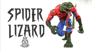 Spider Lizard Custom Marvel Legends Spider-Man Lizard Baf Action Figure Review