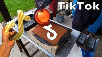 Casting BRASS TIKTOK logo from empty BULLET SHELLS for STIEN EDLUND