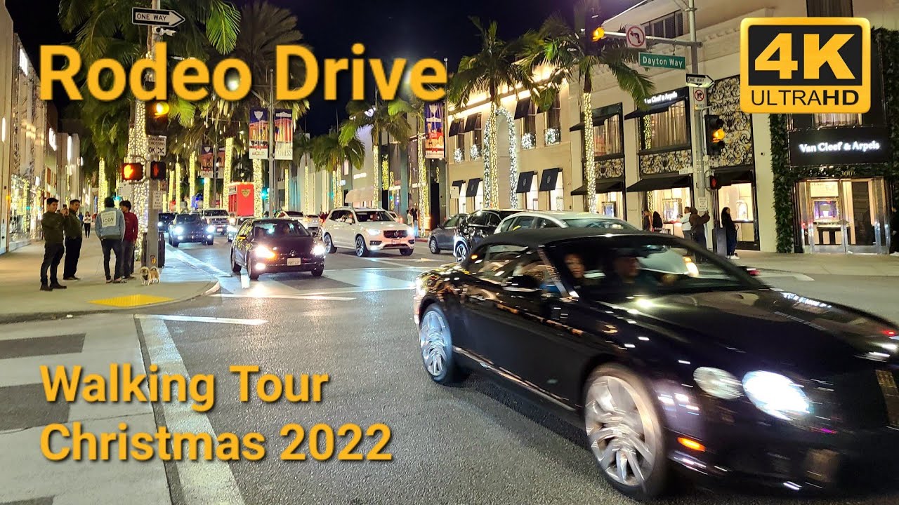 [4K] 🛍️ Rodeo Drive Walking Tour | 2022 Christmas Vibes | Beverly Hills ...