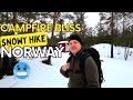 Snowbound serenity a hike and campfire adventureroaming southern norway