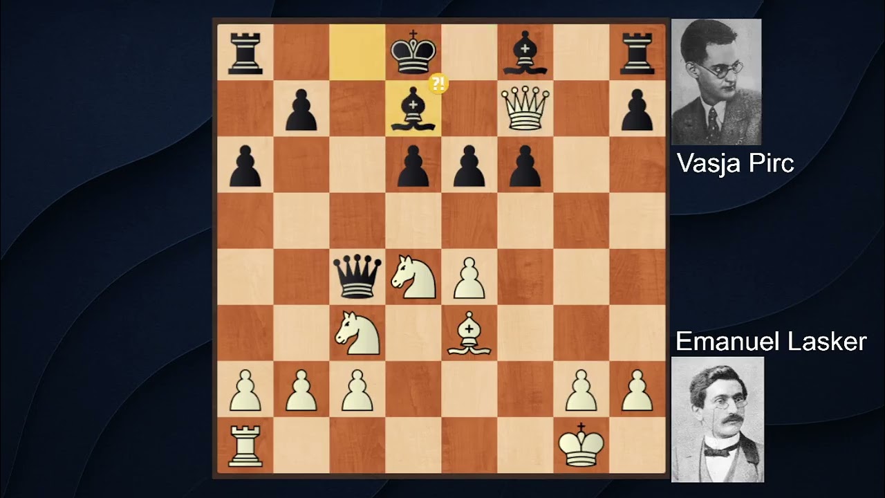 Emanuel Lasker  vs  Vasja Pirc. Moscu, 1935.