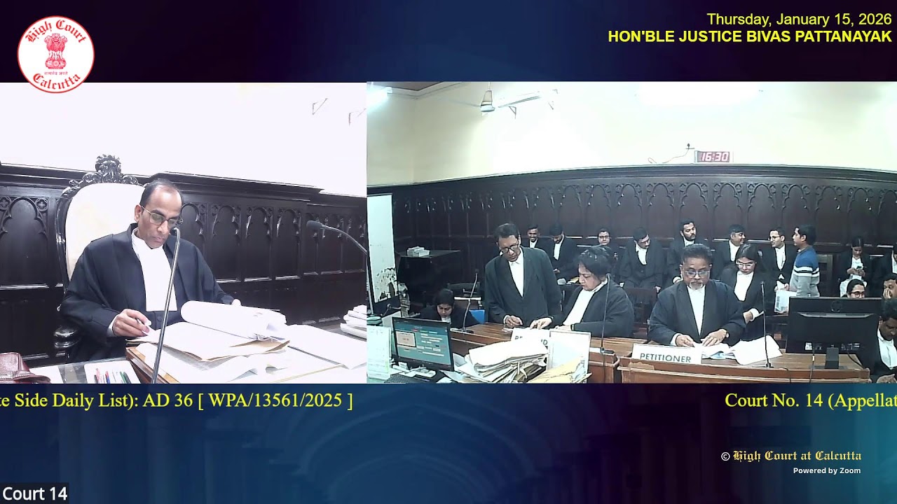 15 January 2026 | Court No.14 | Live Streaming of the Court proceedings.
