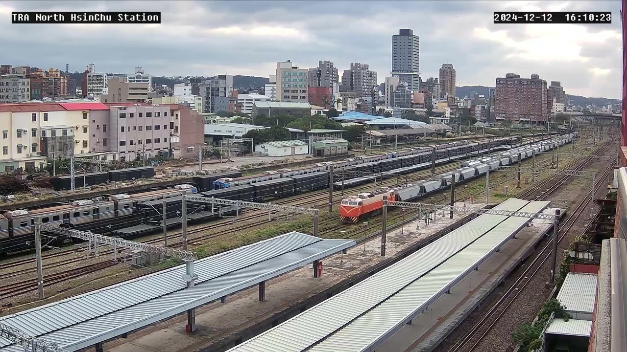 「豬貨交會！」2024-12-12 台鐵7102次 貨運列車 新竹貨運站 出站 & 135次 推拉式自強號(E1000) 北新竹車站 通過✅