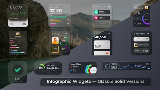Infographic Widgets – Glass & Solid Versions | AE & Premiere Pro