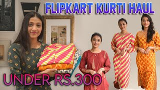 || Flipkart Kurti Haul Under Rs. 300 || Daily/Office/College Wear Affordable Kurti ||