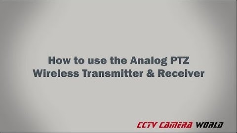 How to use the PTZ camera wireless transmitter and receiver, sku DWPTZ