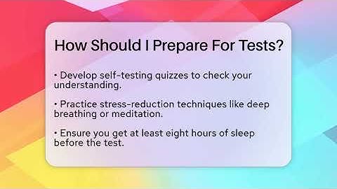 How Should I Prepare For Tests? - The Personal Growth Path