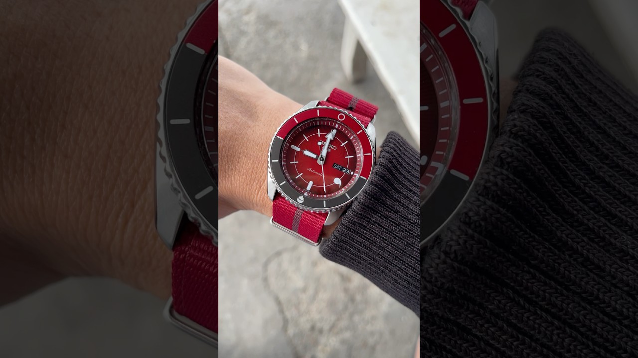 Seiko 5 Sport Naruto x Boruto SRPF67 Đỏ Cực Đẹp 