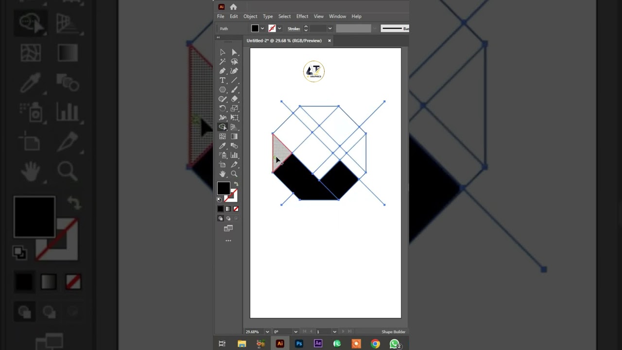 Letter C Logo Design Process In Adobe Illustrator.