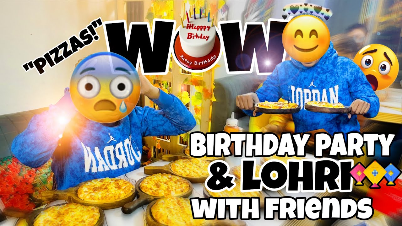 🪁Lohri+birthday party🥳 full masti vlog 