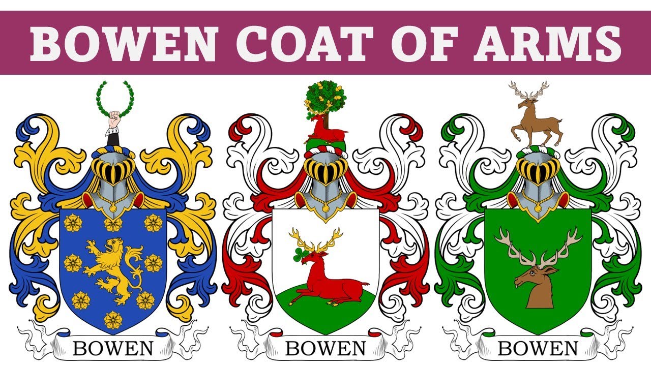 Bowen Coat of Arms & Family Crest Symbols, Bearers, History YouTube