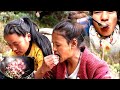 Pork & Green Leaf vegetable mix curry in Lunch || Pastoral life of Nepal