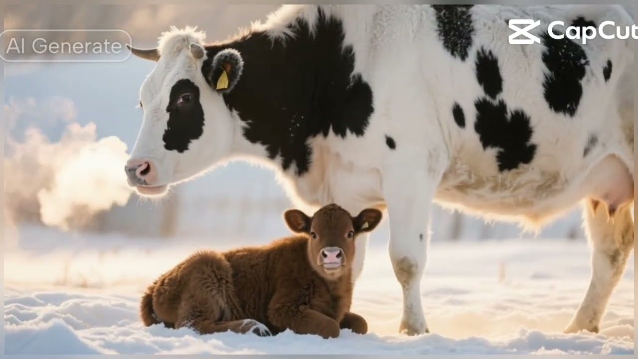 Peaceful 10 Minute Vermont Winter Farm 🐄❄️ | Realistic Cows & Barn Animals Nature Video