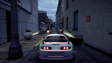 GTA 5 : NaturalVision Evolved "Retro" Reshade Preset ft. Toyota Supra Thunderstorm Weather Gameplay