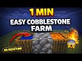 Easiest Cobblestone Farm in 60 Sec🔥 #minecraft #shorts