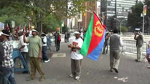 Eritrean demonstration New york against Dictator E...