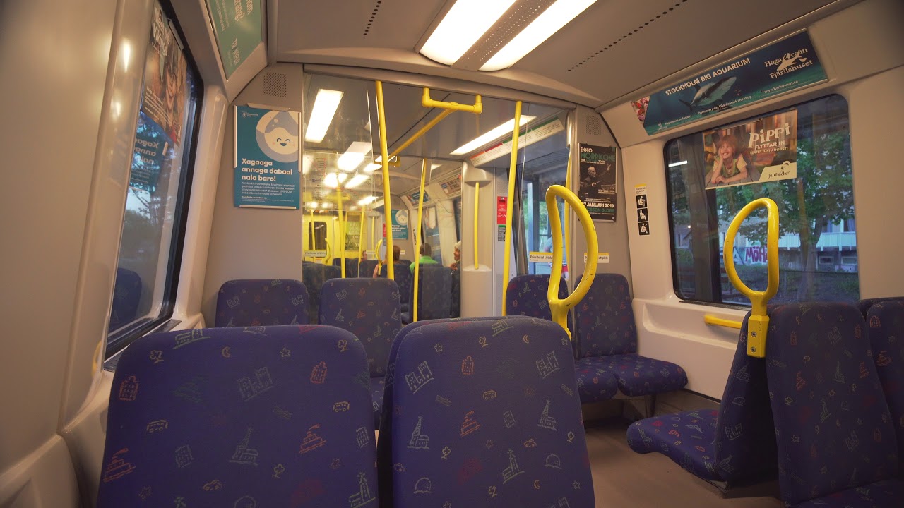 Sweden, Stockholm, subway ride from Hässelby Strand to Kristineberg