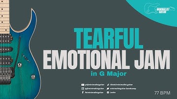 Tearful Emotional Rock Ballad in G Major l Guitar Backing Track | 77 BPM