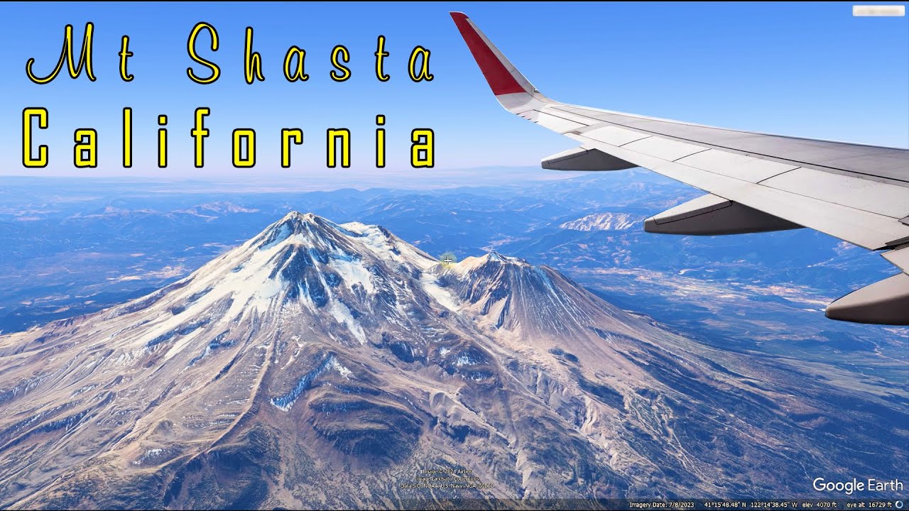 Fly over Shasta Mountain [The US Fly] - YouTube