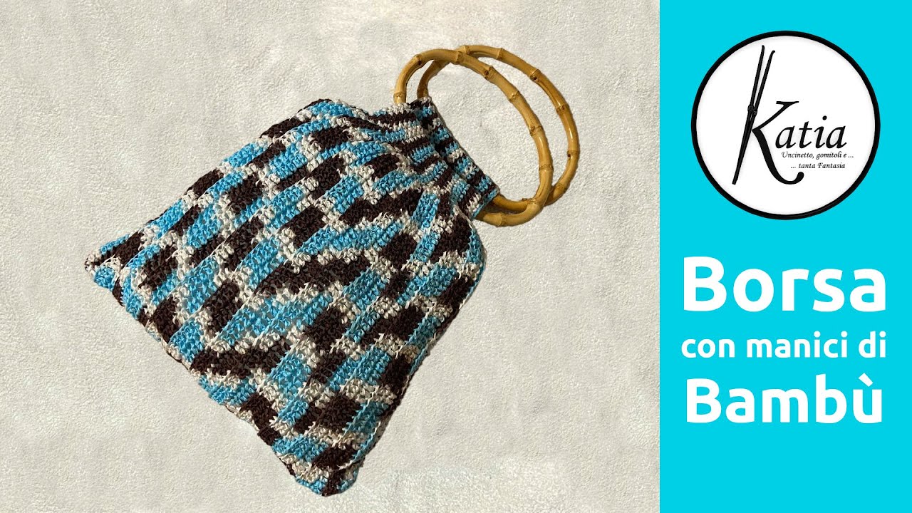 Tutorial uncinetto Borsa con manici di Bambù #iorestoacasa #facciouncinetto  - YouTube