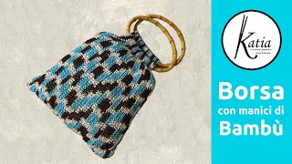 Tutorial uncinetto Borsa con manici di Bambù #iorestoacasa #facciouncinetto  - YouTube