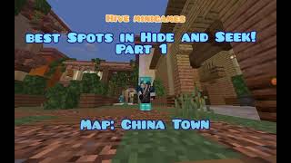 Best Hiding Spots in China Town map (Hide and Seek Hive Minigames)