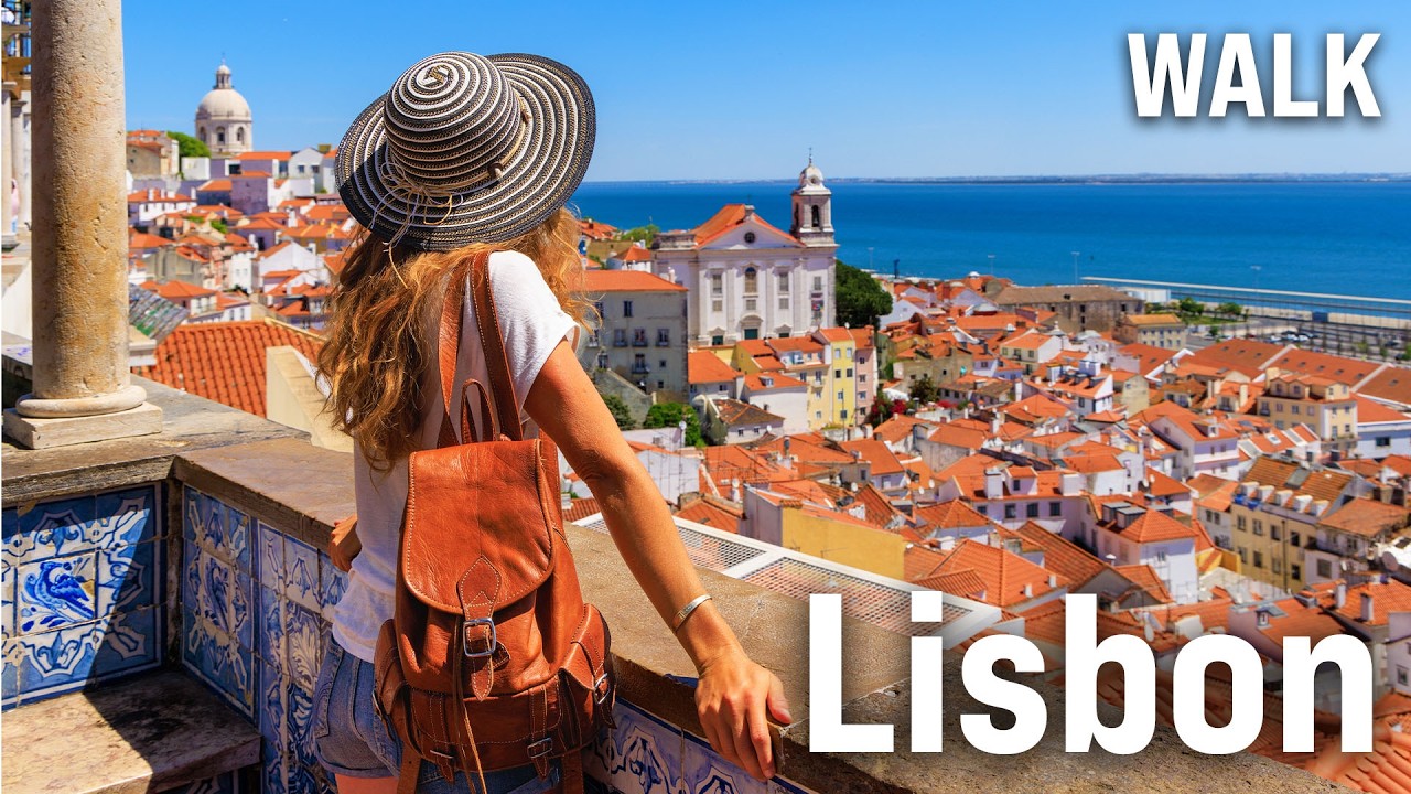 LISBON Walking Tour 2025 for Big TVs | Scenic Views, Yellow Trams & Timeless Charm [4K/60fps]