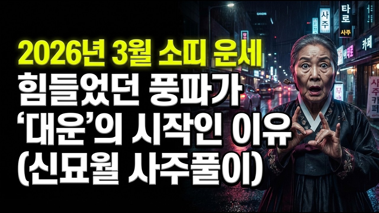 2026년 3월 소띠 운세: 힘들었던 풍파가 '대운'의 시작인 이유 (신묘월 사주풀이)